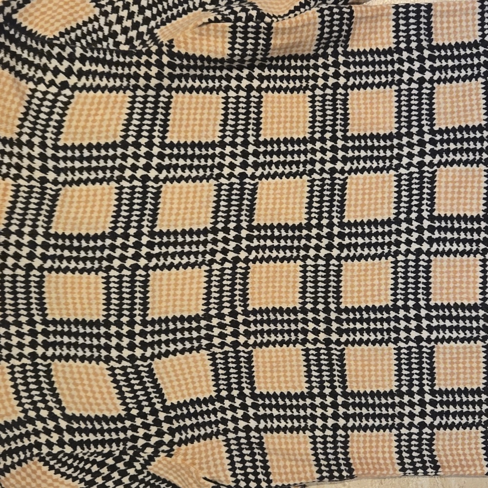 Talbots Tan/Black Patterned Lightweight Pure Meri… - image 6